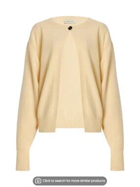 HOUSE OF DAGMAR Wool-cashmere Cardigan In Yellow